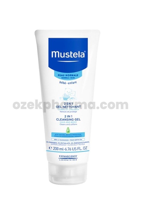 Mustela 2 in 1 Cleansing Gel 200 ml-Saç ve Vücut Şampuanı
