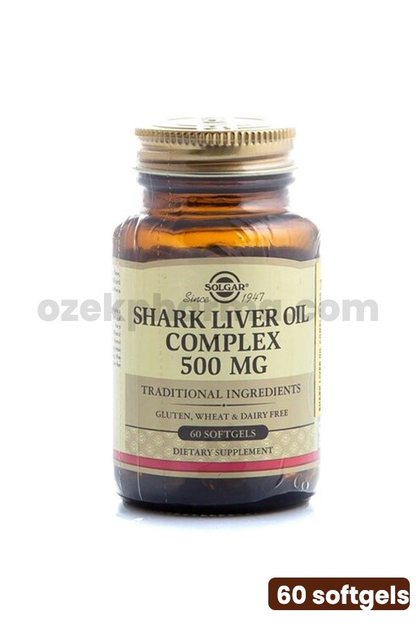 Solgar Shark Liver Oil Complex 500 mg 60 Softgels