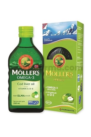 Möllers Omega 3 Balık Yağı 250 ml Elma Aromalı