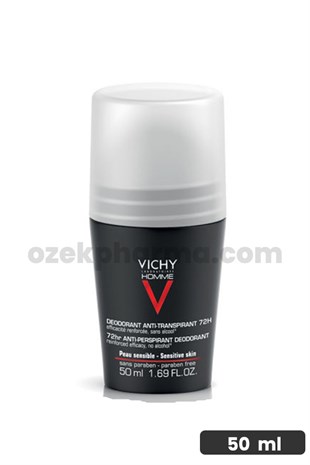 Vichy Homme Erkekler İçin Terleme Karşıtı Deodorant 50 ml