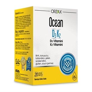 Ocean D3 K2 20ml DamlaVitamin-MineralORZAXOcean D3 K2 20ml Damla - ozekpharma.comOcean D3 K2 20ml Damla