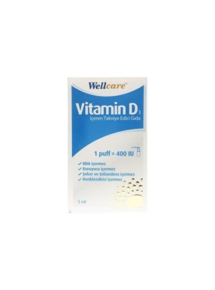 Wellcare Vitamin D3 400 IU 5 ml