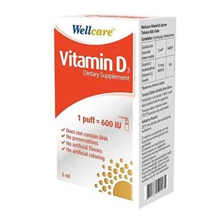 Wellcare Vitamin D3 600 IU 5 ml